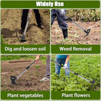 Weed Puller Tool, 78" Manual Weeder Remover Tool, 2 in 1 Stand Up Rake for Garden