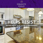 Granite Gold Polish Spray, Streak-Free Shine for Granite, Quartz, Marble, Travertine, Natural Stone Countertops, 24 Fl Oz (Pack of 2)