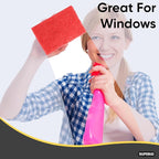 Scouring Pad Non-Scratching Scrubber Non-Scratch Cleaning Scrub Pads Heavy Duty Scouring Pad Reusable Kitchen Scrubbing Pad Pack of 18 Red, by Superio