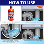 Pipeline Dredging Agent,Pipe Dredge Drain Cleaner,Sink Drains Hair Clog Remover Cleaner,Toilet Unclogger Heavy Duty,Bathroom Shower Pipeline Dredging Agent,Unclog Clogged Drain（500ml）