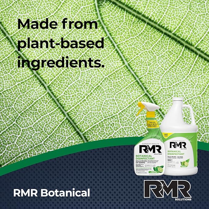 RMR Brands Botanical Disinfectant and Cleaner, Kills 99% of Household Bacteria and Viruses, EPA Registered, 32 Fl Oz