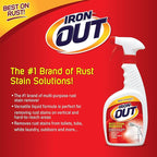 Iron OUT Spray Gel Rust Stain Remover, Remove and Prevent Rust Stains in Bathrooms, Kitchens, Appliances, Laundry, and Outdoors, 24 Ounce, Pack of 6