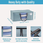 VENO 6 Pack Moving Bags for College, Heavy-Duty Storage Totes, Moving Boxes and Wardrobe Packing Supplies Alternative - Extra Large Durable Laundry Bags for Clothes (Light Blue Matte, 6 Pack)