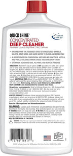 Quick Shine Multi Surface Deep Floor Cleaner and Wax Remover 27Fl oz,(Pack of 2) Removes Wax Build-Up,Revitalizes Floors &Cleans Grout,Use on Hardwood, Laminate, LVT,Tile and Stone,Pro-Level Cleaning