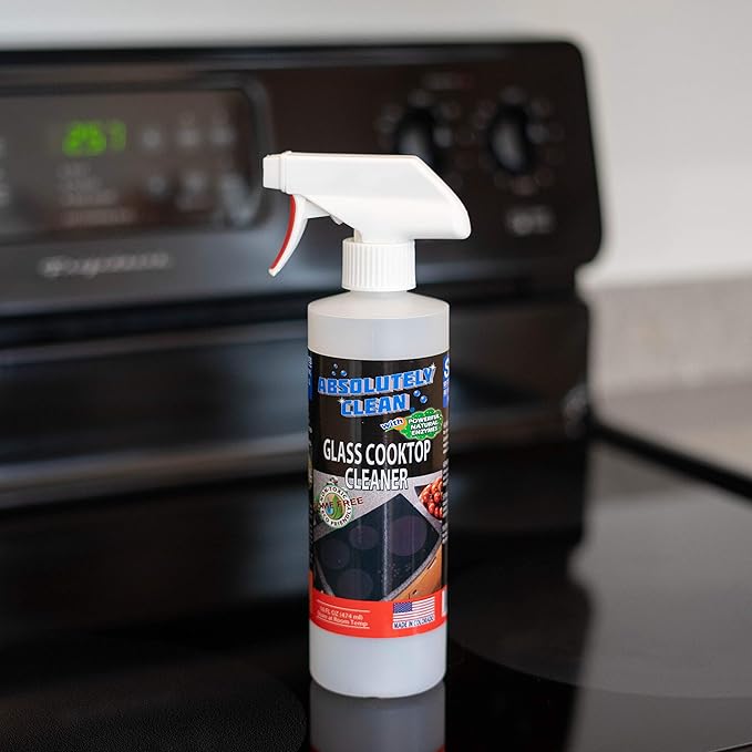 Absolutely Clean Amazing Ceramic & Glasstop oven cleaner heavy duty- Fume Free & Scratch Free - Streakfree - Powerful, Natural Enzymes - USA Made