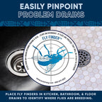 Fruit Fly Drain Treatment | Drain Fly Eliminator | Eliminates Gnats, Sewer Flies and More - Works in All Drains - 128 Fl Oz w Fly Finder