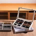 Frebeauty Sunglass Organizer,Velvet Glasses Organizer,8-Slot Sunglasses Tray for Drawer, Men's/Women's Sunglasses Box