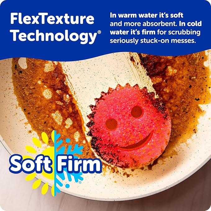 Scrub Daddy 4 Scrub Daddy Sponges & 4 Scrub Mommy Kitchen Sponges - Scratch-Free for Dishes & Multipurpose Cleaning - BPA Free & Made with Polymer Foam - Stain & Odor Resistant (8 Pack)