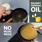 Cooking Oil Solidifier Powder for Easy Disposal, Algae Hardener, Grease Solidifier, Frying and Vegetable Canola Fry Oil Hardener, Solidifying Powder to Gel, 100% Plant-Based, 24 oz Value Pack