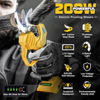TOCiTAA Cordless Electric Pruning Shears Compatible with Dewalt 20v Battery, Portable Pruner Garden Tool Brushless & Imported SK7 Steel Blades, 1.5-2 Inch Cutting Diameter (Tool Only)