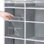 Univivi Over the Door Organizer, 6 Tiers Behind Door Storage with Clear Deep Pockets Hanging Organizer for Closet, Bedroom, Nursery, Bathroom and Sundries (Grey)