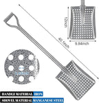 Durable Shovel for Sand Sifter, Chicken Poop Scooper Designed for Farm Sand Stall Poop Cleaning, Ideal Gardening Sliver Root Slayer Shovel- Square Shover for Beach