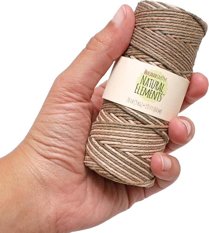 The Beadsmith 100% Hemp Cord – Earthy Browns – 2mm, 197 Foot Spool, 20LB Test Strength – Twine for Jewelry Making, Macrame, Paper Crafts, Gardening, Scrapbooking, Home Décor, DIY String Art & More