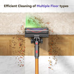 TechRise Cordless Vacuum Cleaner for Home, Powerful Suction Stick Vacuum with Tangle-Free Brush, Up to 60 Min Runtime, 8-in-1 Versatile & Self-Standing for Hardwood Floors, Carpets, Pet Hair