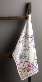 Maison d' Hermine Kitchen Towels Set of 3 100% Cotton 27.50" x 20" Reusable Cloth Tea Dish Towels Absorbent with Hanging Loop for Kitchen, Home, Dining, Cocktail Parties (Equinoxe - Beige)