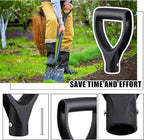 Plastic Spade Shovel D Grip Binding with 6 Post Screw 1-1/4" /32mm Inner Diameter PVC Shovel D Grip Handle Replacement for Digging Raking Tools