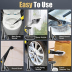 Pressurized Handheld Steam Cleaner -1050W Powerful Steamer for Grout, Oven Grease & Bathroom Mold with 10 Attachments | 3-5Min Heat-Up, 15oz (450mL) Tank | 221°F Heating Temperature