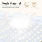 STORAGE MANIAC Sweater Drying Rack, Mesh Clothes Drying Rack, Stackable Laundry Drying Rack, Lay Flat Dryer for Delicates, Portable Dry Rack for Indoor or Outdoor, White, 6-Pack