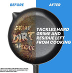 Steel Wool Scrubber Dish Brush Set with Handle, Deep Cleaning Scrubber Set, Silver