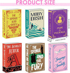 6 Pieces Book Kitchen Sponges Novels Sponges Fun Non-Scratch Scrub for Washing Dishes Pots Pans and Household Cleaning Supplies for Kitchen Dishes Furniture Gifts (6, Book-2)