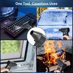 2-in-1 Electric Compressed Air Duster & Car Vacuum Cleaner - 130000RPM High Power Air Blower with LED Light 100-Gear Rechargeable Strong Keyboard Cleaner for PC, Laptop, Home, Car - Black