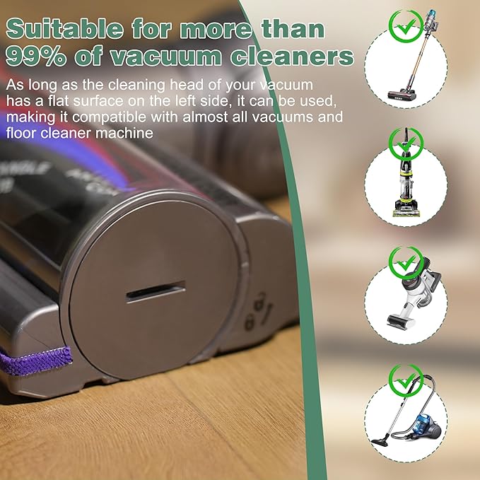 Vacuum Cleaner Dust Display LED,Compatible with Dyson & All Vacuum Cleaners,Reveal Microscopic Dust & Illuminate Invisible Pet,Cat, Dog Fur,Vacuum Accessories Upgrade Vacuum Attachments (Black)