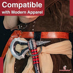 Armory Replicas - Ring Leather Universal O-Ring Medieval Style Axe Holder Belt Frog - Hand Crafted Genuine Leather Costume Weapon Holster Holder