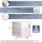 NaturalCozy 13x15x13 Kallax Storage Cubes Bins, 3 Pack | Cotton Rope Cube Storage Bin Woven Baskets for Organizing | Kallax Insert Storage Baskets for Shelves Organizer, Kids Toy, Closet Baby Nursery