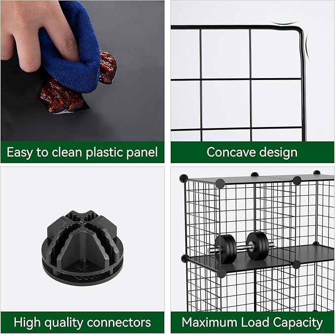 TUMUCUTE Wire Cube Storage Organizer, 12-Cube Metal Storage Shelves Bookshelf, Stackable Modular Closet Organizer for Bedroom Living Room, Office,Storage Shelves