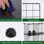 TUMUCUTE Wire Cube Storage Organizer, 12-Cube Metal Storage Shelves Bookshelf, Stackable Modular Closet Organizer for Bedroom Living Room, Office,Storage Shelves