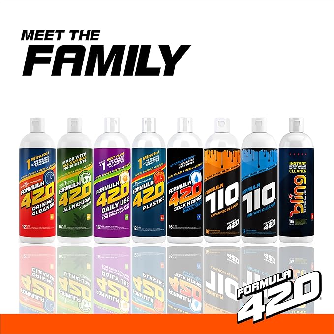Formula420 Formula 710 Advanced Cleaner by Formula 420 | Glass Cleaner | Cleaner Value Pack | Safe on Glass, Metal, Ceramic, Quartz and Pyrex | C1 - Formula 710 Advanced 16 oz