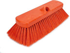 SPARTA 41278EC24 Flo-Thru Plastic Wall Scrub Brush, Equipment Brush With Soft Nylex Bristles For Industrial Kitchens, Hospitals, Commercial Cleaning, 4 Inches, Orange