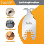 3 Pcs Oscillating Saw Blades, Oscillating Multi Tool Hook Knife Blades, Multitool Blades for Cutting Roofing Shingles, PVC Carpet, Cardboard, fit Dewalt Milwaukee Rockwell Bosch Dremel Ryobi