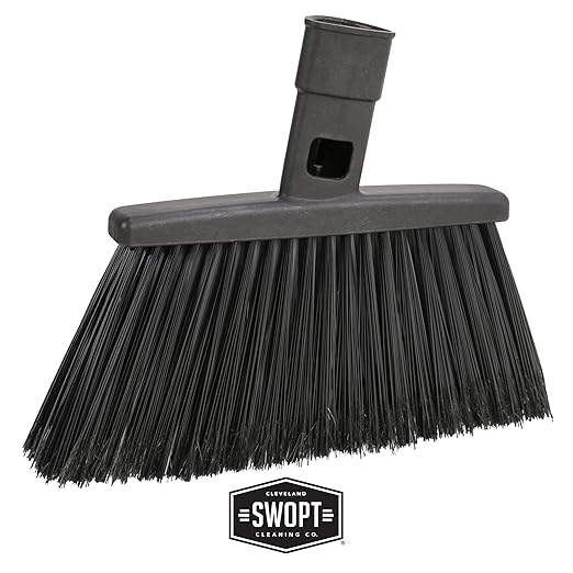 SWOPT Indoor Kit — Includes 18” Dust Mop, Cotton Mop, Angle Broom, 48” and 60” Steel Handles, and Organizer — Cleaning Heads with Long Handle Interchangeable with All SWOPT Cleaning Products