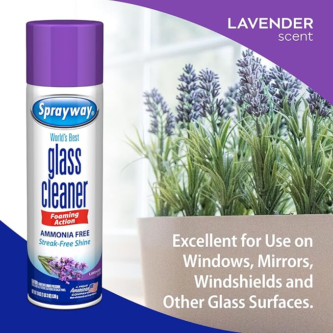 Sprayway Foaming Action All Purpose Cleaner and Disinfectant, Lavender Scent, 19 oz.,SW5013R