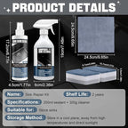 Granite Cleaner and Sealer for Granite Ceramic, Natural Stone Sinks, Restores Shine, Waterproof, All-in-One Cleaning Included 300g Granite Cleaner, 200ml Granite Sealer, 2 Sponges & Microfiber Cloth