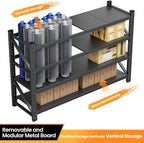 60"W Metal Shelving Units, 5000LBS Garage Shelving Heavy Duty, 24" Deep Large Storage Shelves, 4 Tier Tall Steel Industrial Shelving , Adjustable Standing Shelf for Warehouse / Shop 60"W x 24"D x 70"H