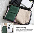 Polecasa Heavy Duty Large Laundry Bag with 130gsm Tear Resistant Fabric and Handles, Easy to Carry Durable Dirty Clothes Drawstring Bag, Perfect for College Dorm,Travel, 2 Pack 28”x36”,Green