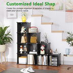 C&AHOME Cube Storage Organizer, 12-Cube Shelves Units, Closet Cabinet, DIY Plastic Modular Book Shelf, Ideal for Bedroom, Living Room, Office, 36.6" L x 12.4" W x 48.4" H Black SHS3012B