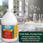 Medina Actina Toilet Clog Remover - Natural Sink Drain Cleaner Liquid for Effective Waste Digestion and Odor Control - Reduced Maintenance in Shower Drain Clog Remover (128 OZ)