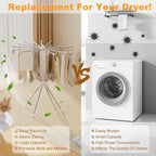 4-Legged Clothes Drying Rack Foldable, Portable Laundry Drying Racks, Outdoor Collapsible Drying Rack Clothing with 4 Pulleys and Anti-Slip Holes, Aluminum Indoor Dry Rack for Clothes, Shoes, Towel