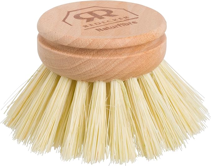 REDECKER Tampico Fiber Replacement Head Made with Untreated Beechwood, 1-5/8-Inches - Wooden Dish Brush Replacement Head - Dish Scrub Brush