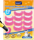 KEEPOW 10 Pack Steam Cleaner Attachments for Most Handheld Steam Cleaner Microfiber Cloths Cover Compatible with Bissell Steam Shot, Wagner, McCulloch, Comforday Steam Cleaner Accessories