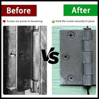 30 Pcs Wood Anchor Stripped Screw Hole Repair Kits-Door Hinge Hole Repair Kits Fit Screws Sizes #2 to #18-Adjustable Wall Anchors for Wood Door Drywall Hole Repair