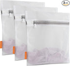 Polecasa 3Pcs Premium Fine Mesh Laundry Bags, 3 Small 9 x 12 Inches Durable Laundry Wash Bags with Sturdy Zipper for Delicates