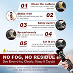 Anti Fog Spray for Glass & Windshield Defogger – 24H Long Lasting Prevention for Car, Mirrors, Windows, Goggles, Shower Door – Streak-Free & Instant Clear with Microfiber Towel, 120ml/4oz