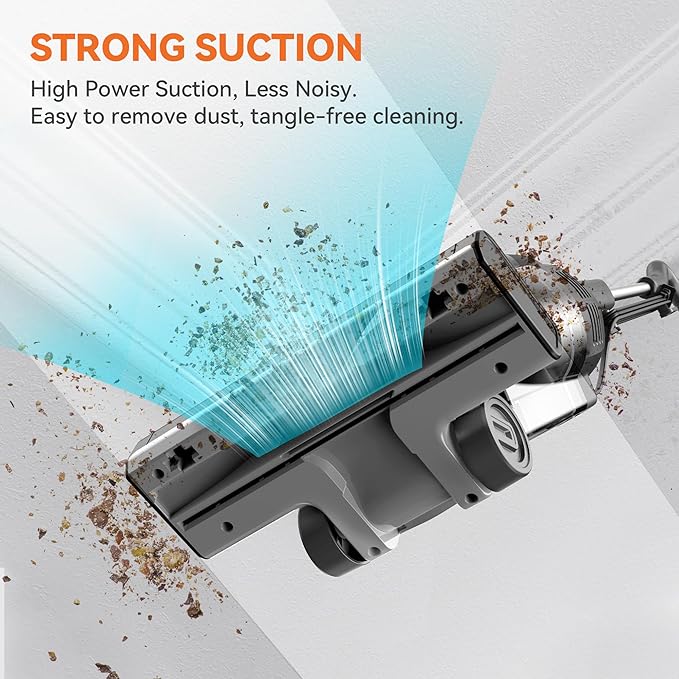 Vazone R6X Corded Stick Vacuum Cleaners for Home, 30000pa Powerful Suction Stick Vacuum with 16Ft Cord, 2 in 1 Lightweight Vacuum Cleaner for Hard Floor Pet Hair (Orange)