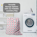 Urban Villa Laundry Bag Canvas|Dirty Clothes Travel Laundry Bag|Machine Washable|Reusable College Hostel Hamper Liner Bag for Garments Delicates Drawstring Closure 4 Pack Tree Print|Size 28X36 Inches