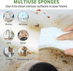 9 Pack Biodegradable Natural Kitchen Sponge - Compostable Cellulose and Coconut Walnut Scrubber Sponge - Eco Friendly Sustainable Sponges for Dishes