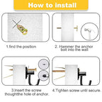 160 PCS Drywall Self Drilling Anchors with Screws Kit,80 PCS Sheetrock Anchors (0.47X1.18inch) and 80 PCS Screws, Eliminating The Need for Drilling or Punching Holes in The Wall.